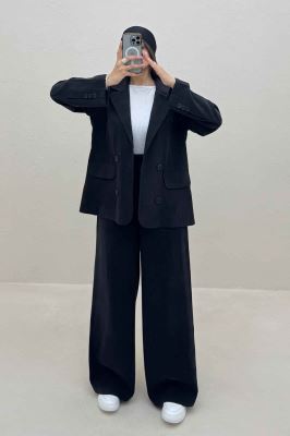 ست کت و شلوار یقه انگلیسی لایوسل 