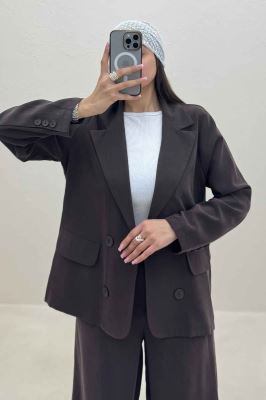 ست کت و شلوار یقه انگلیسی لایوسل