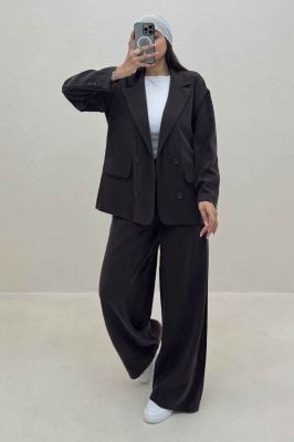 ست کت و شلوار یقه انگلیسی لایوسل