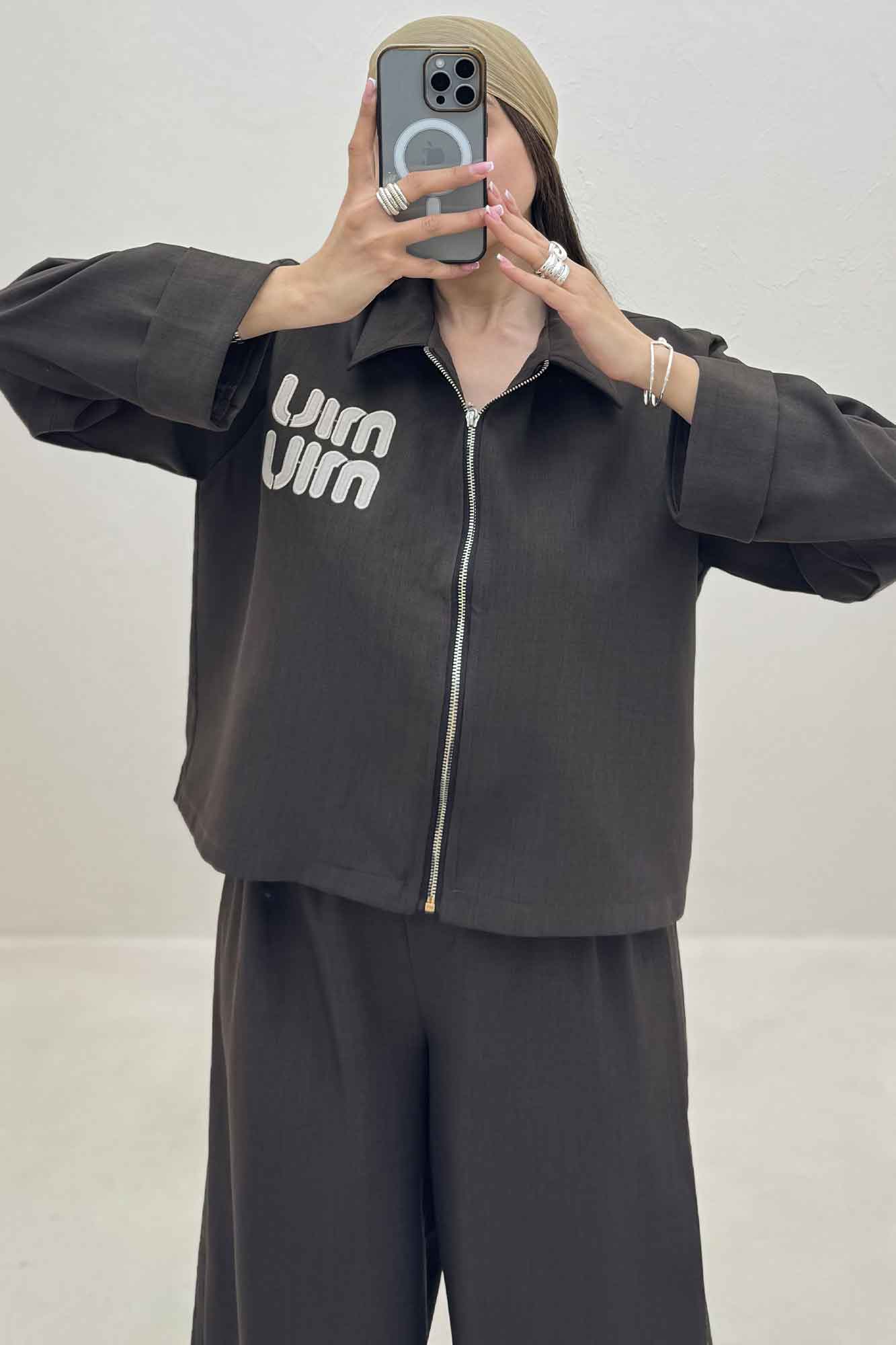 ست کت و شلوار زیپی میو میو