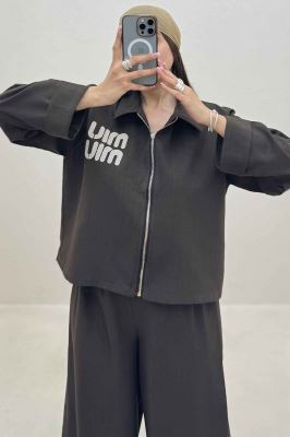 ست کت و شلوار زیپی میو میو