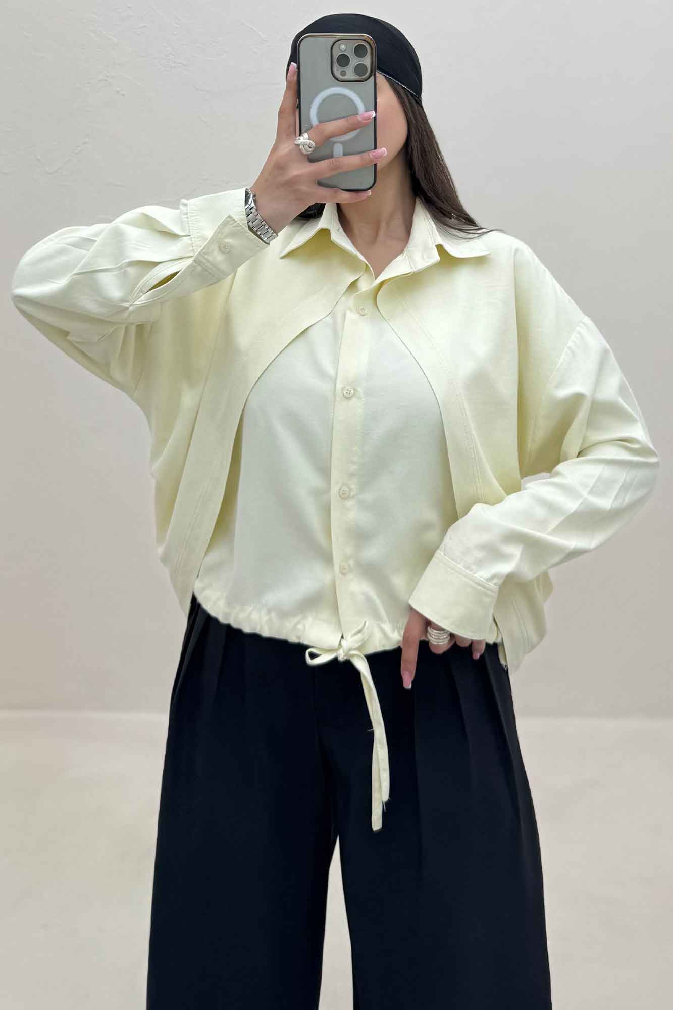 شومیز مانتویی لاریسا مدل دومیس