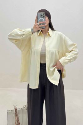 شومیز مانتویی پری سیلک سینه چین