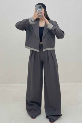 ست کت و شلوار بزیاق مچ دوتیکه لیوا