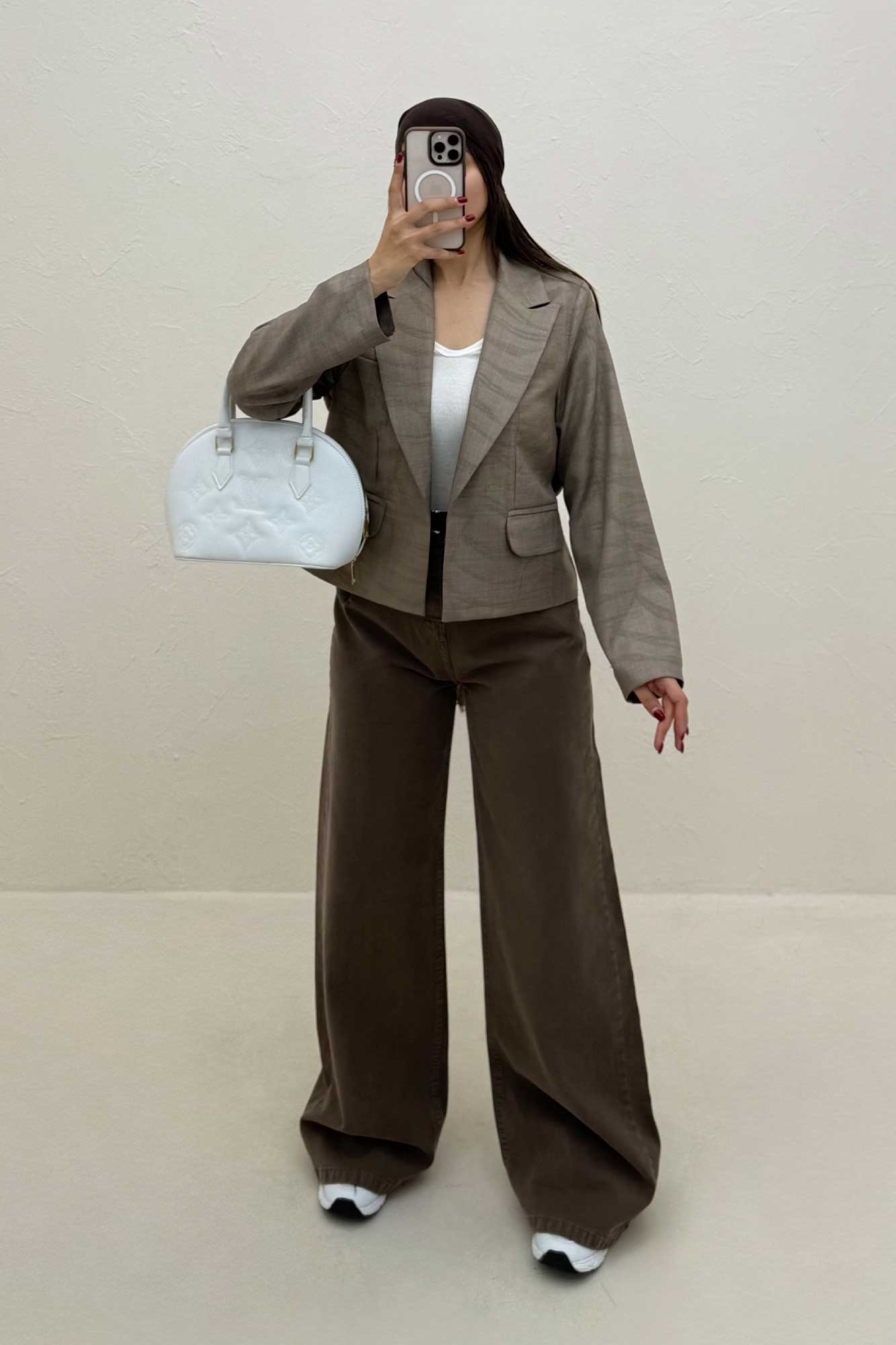 کت ژاکارد دو در جیب طرح موج
