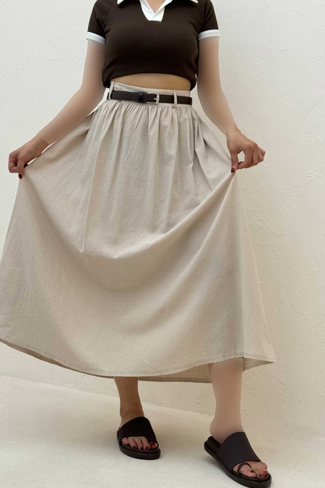 دامن بلند کمرپلدار کادنزا