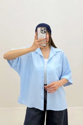 شومیز کیمونو تک جیب پری سیلک