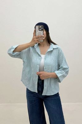 شومیز راه راه گلدوزی سنجاقک کد 794