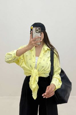 شومیز مینیمال کراش چاپی طرح MIU