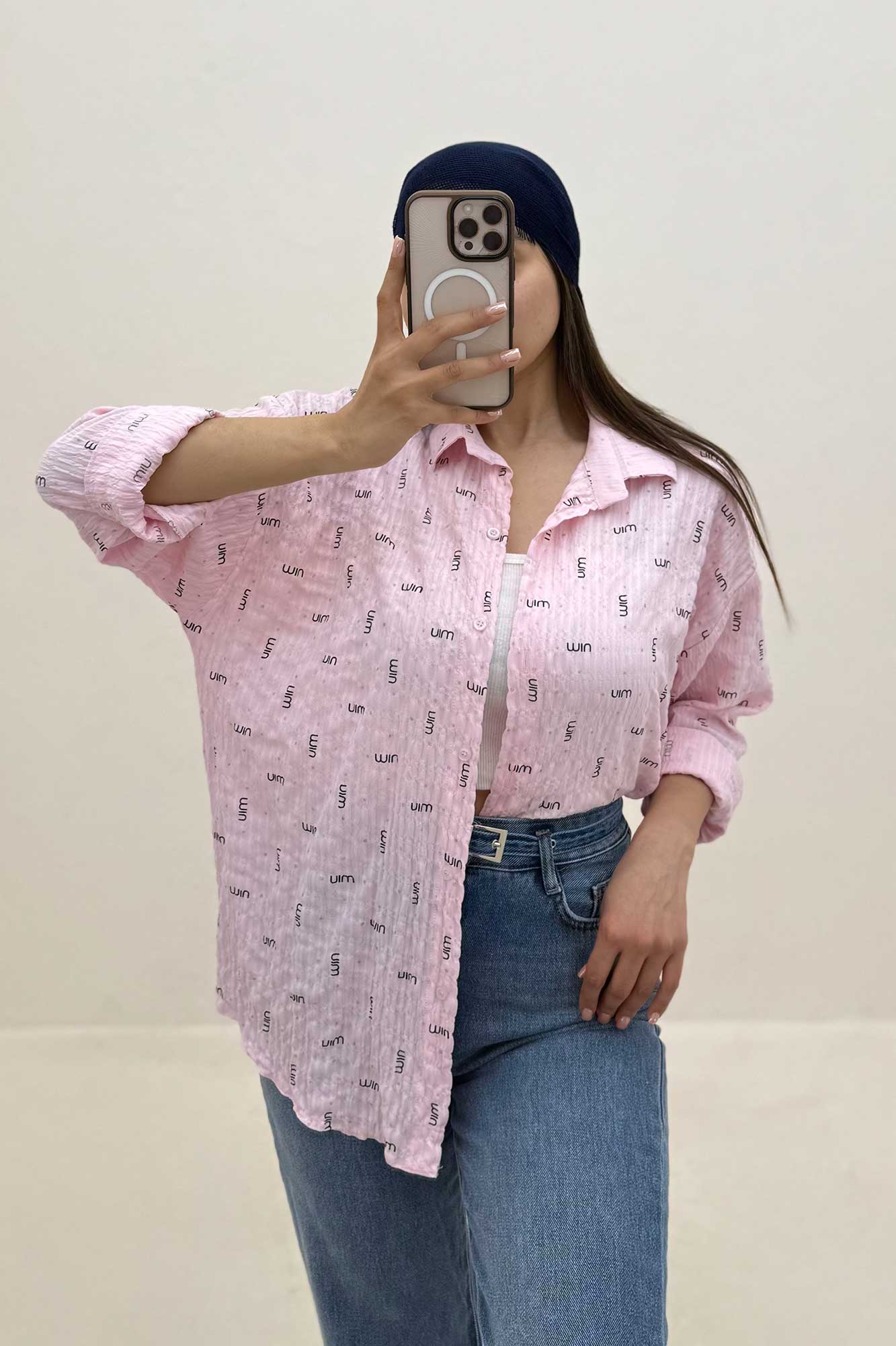 شومیز مینیمال کراش چاپی طرح MIU