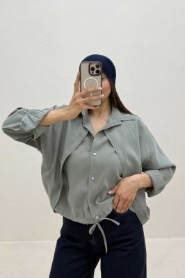 شومیز پری سیلک جلو هفتی گت دار