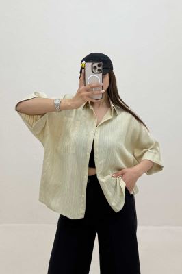 شومیز کیمونو پری راه راه بغل چاک