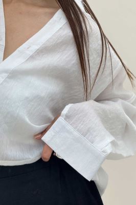 شومیز میله ای تک جیب پشت بلند کد 1450