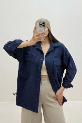 شومیز مانتویی لاریسا بغل بند