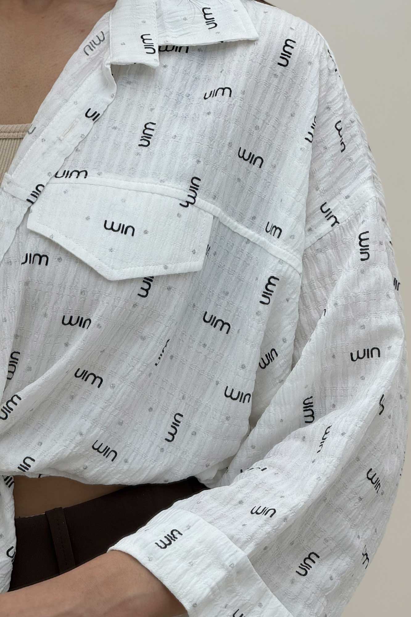 شومیز اطلس چاپی مچ پاکتی طرح miu