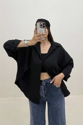 شومیز اطلس جلو لاله ای