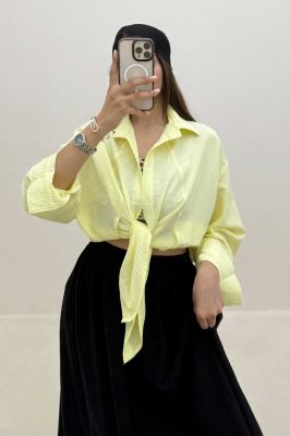شومیز اطلس جلو لاله ای
