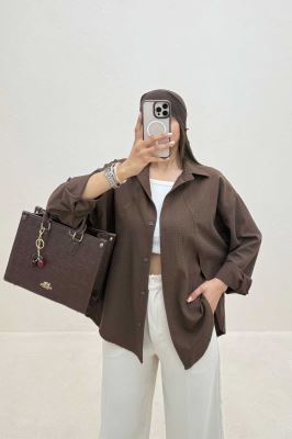 شومیز اطلس جلو لاله ای