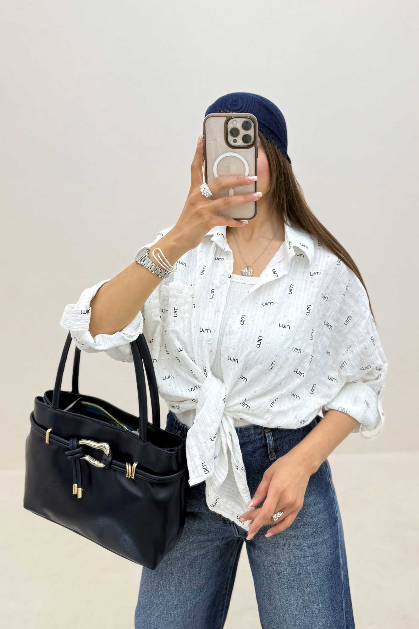 شومیز اطلس چاپی کد 6147 طرح MIU