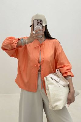 شومیز پری سیلک جلو دو بند مچ کش