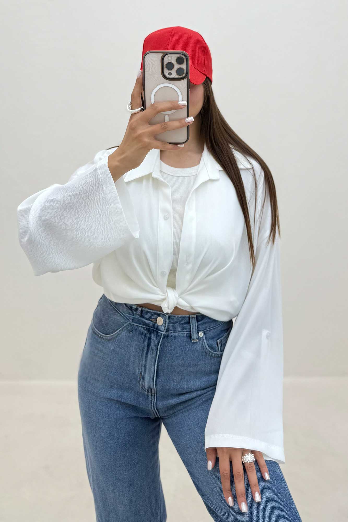 شومیز گره ای ساتن جولیا