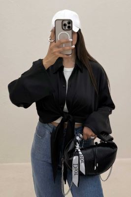 شومیز گره ای ساتن جولیا