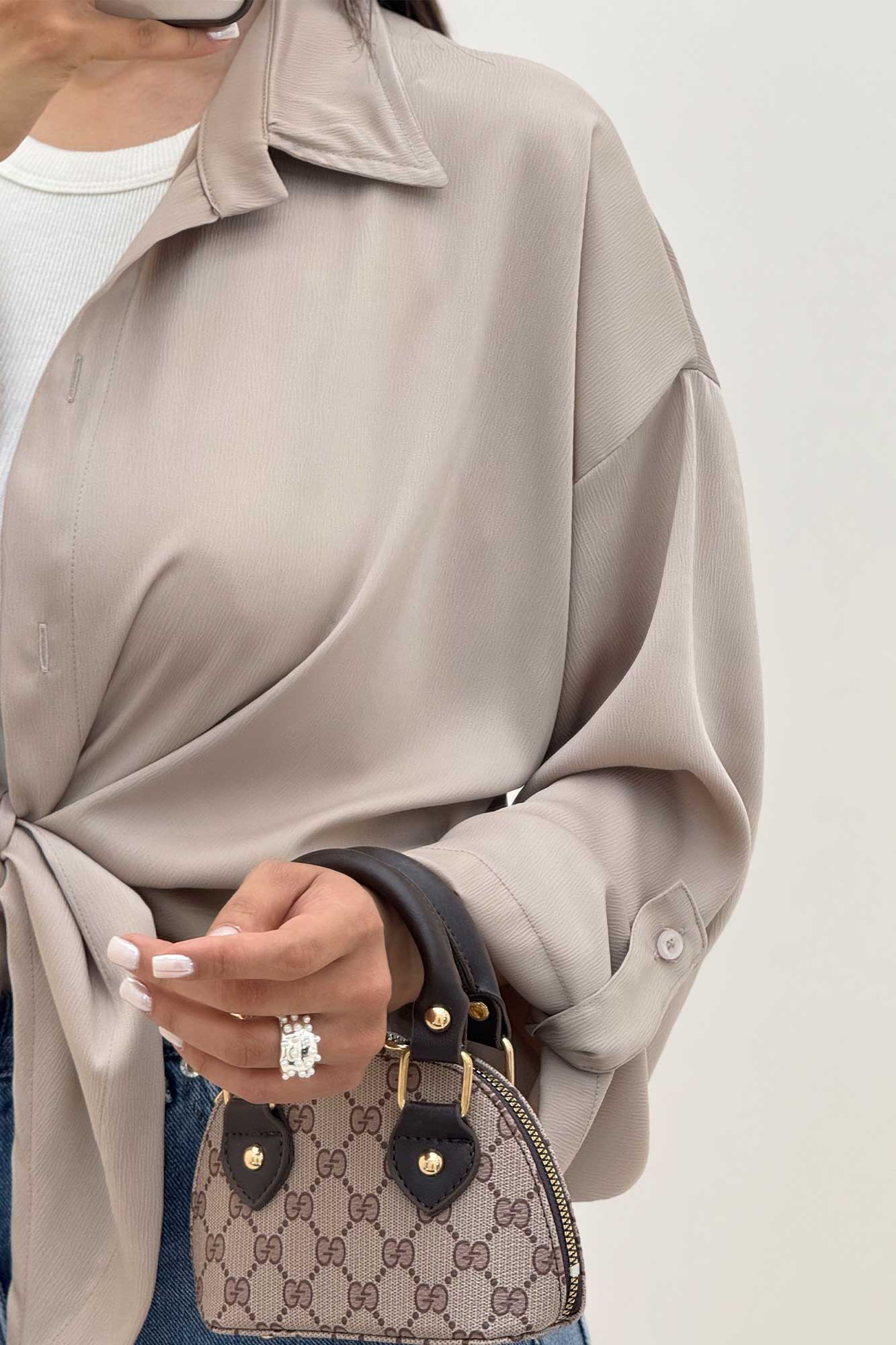 شومیز گره ای ساتن جولیا