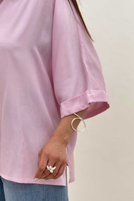 شومیز کیمونو تک جیب پری سیلک