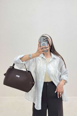 شومیز مینیمال حریر شیشه ای طرح محو