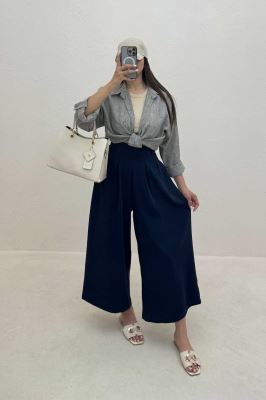 شومیز گره ای لینن اسلپ