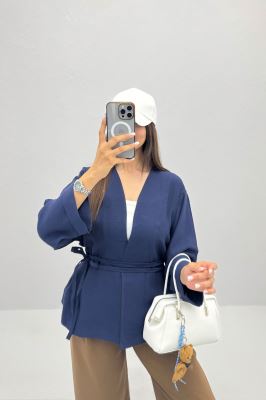 شومیز جلو باز کمردوبندی