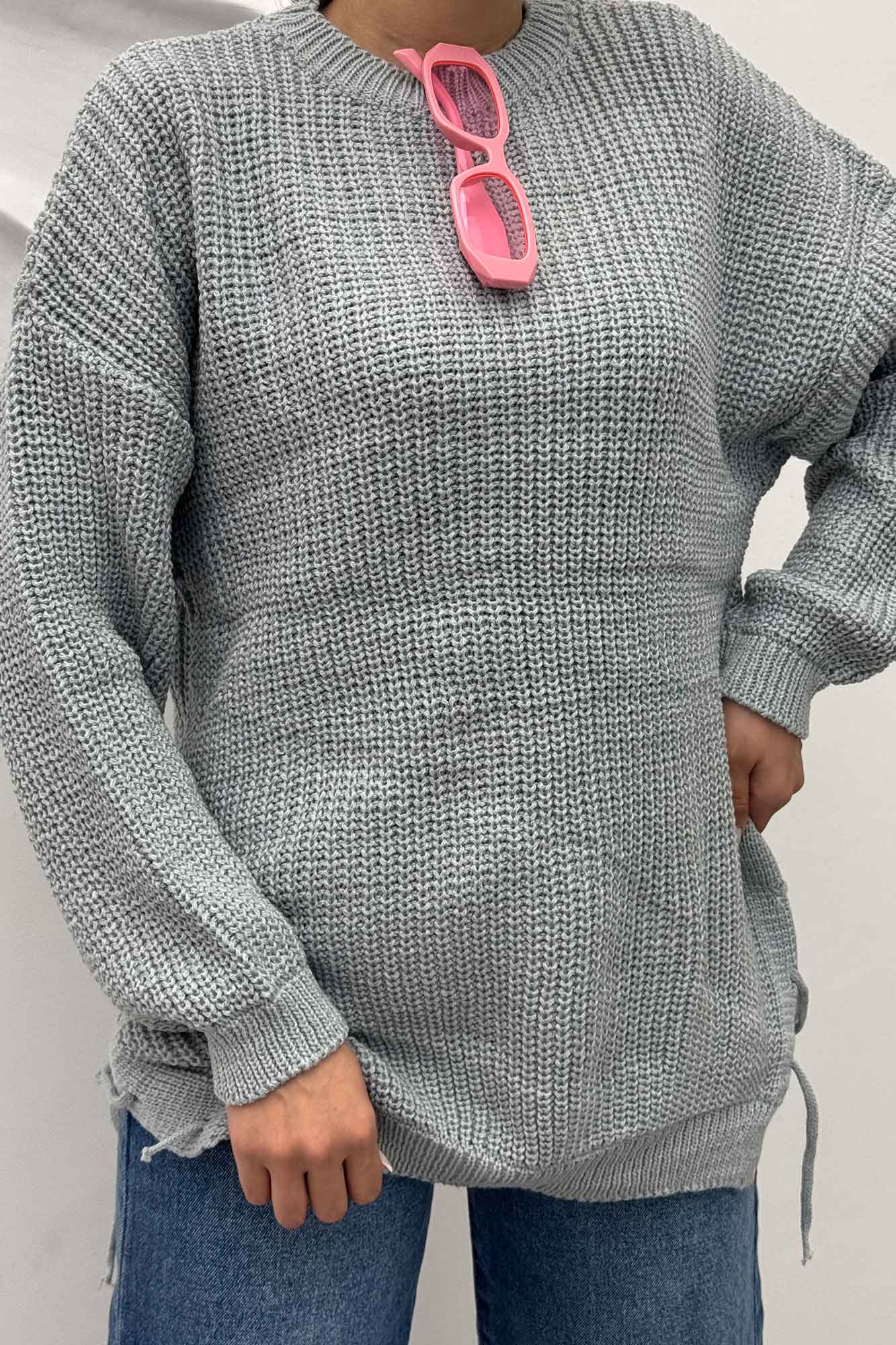 بلوز یقه گرد بغل بند