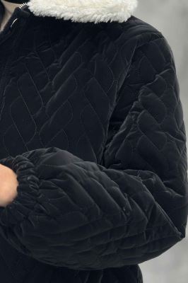 کاپشن سیلکونی یقه تدی