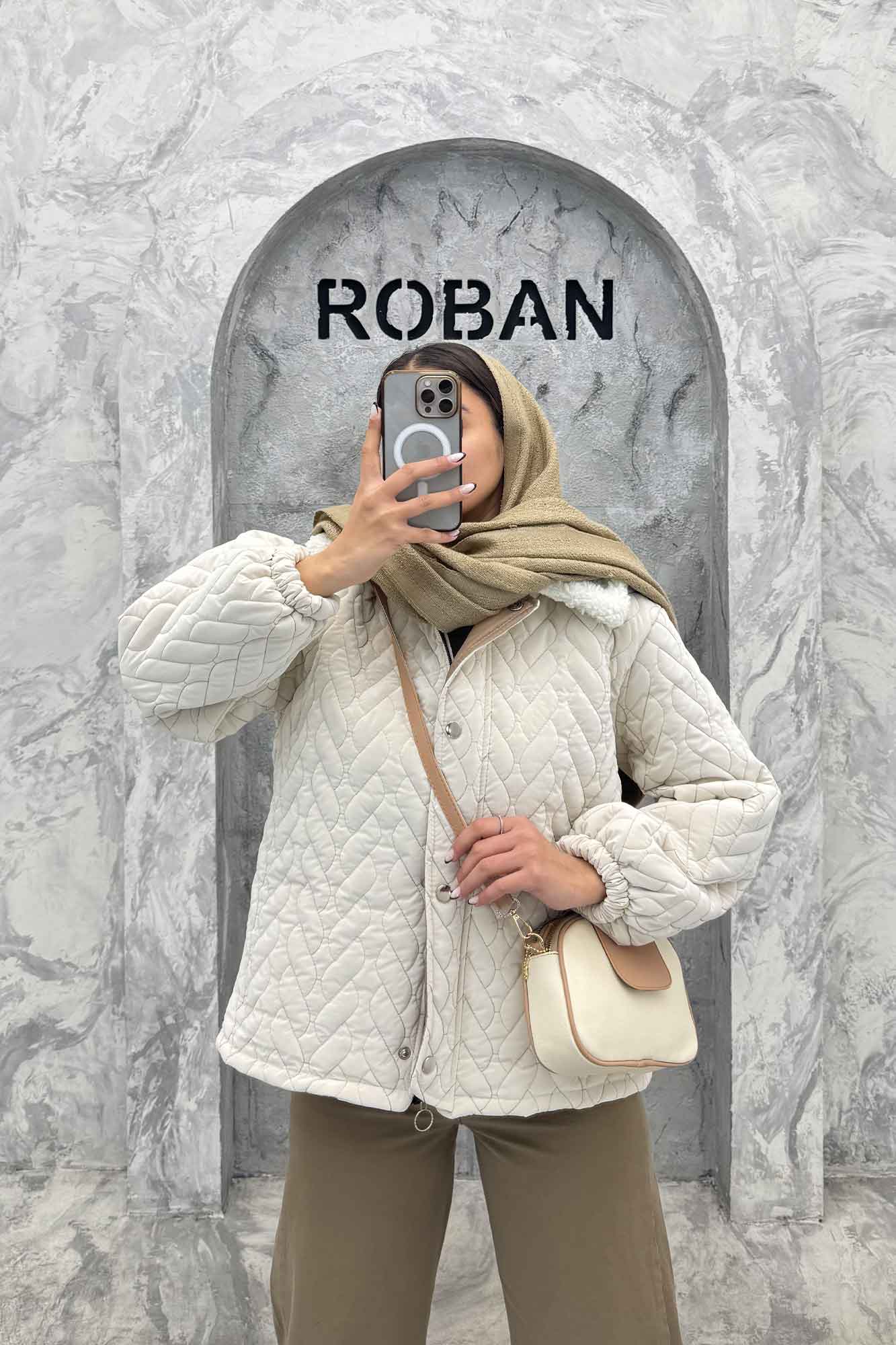 کاپشن سیلکونی یقه تدی