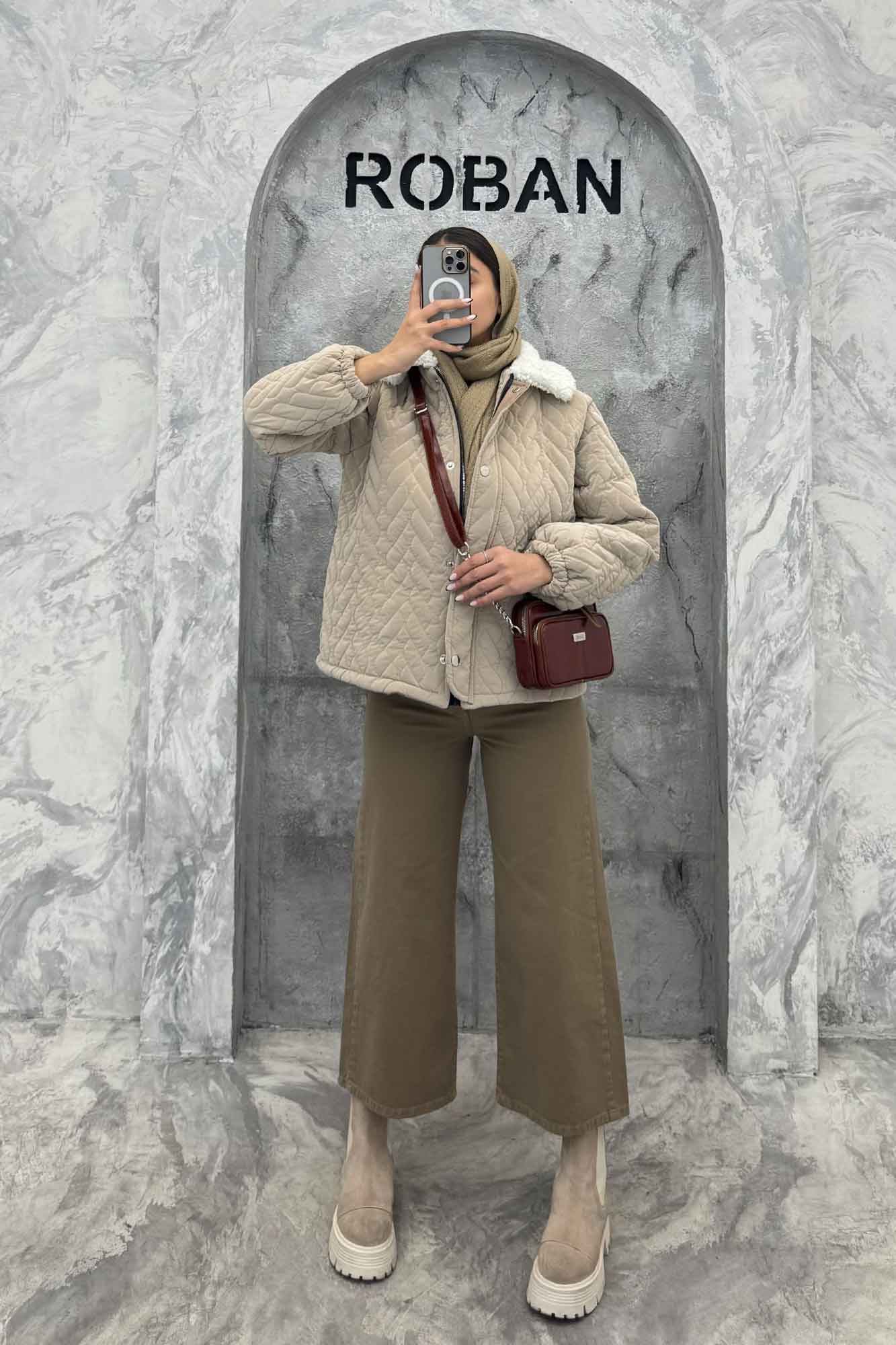 کاپشن سیلکونی یقه تدی