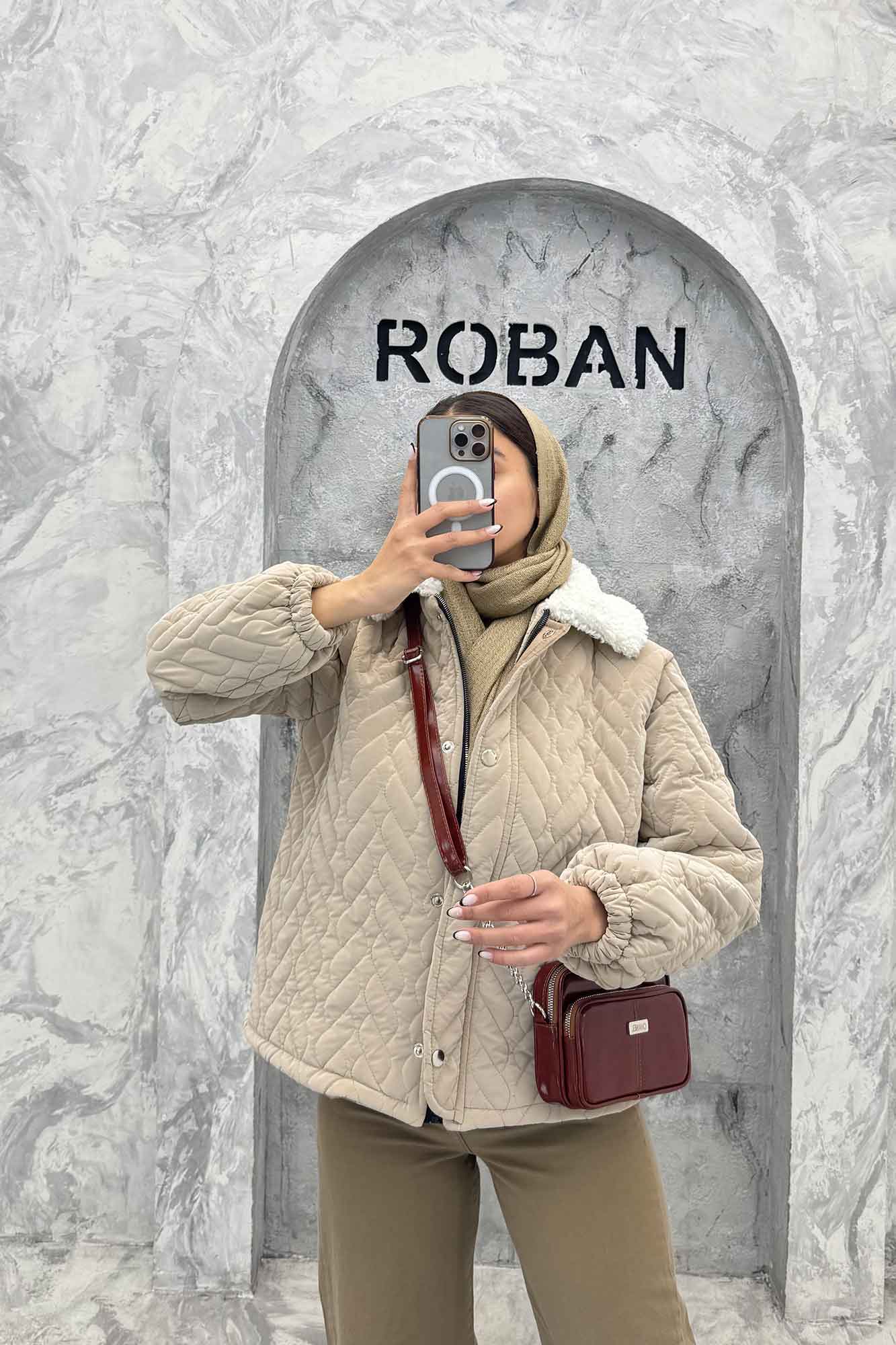 کاپشن سیلکونی یقه تدی