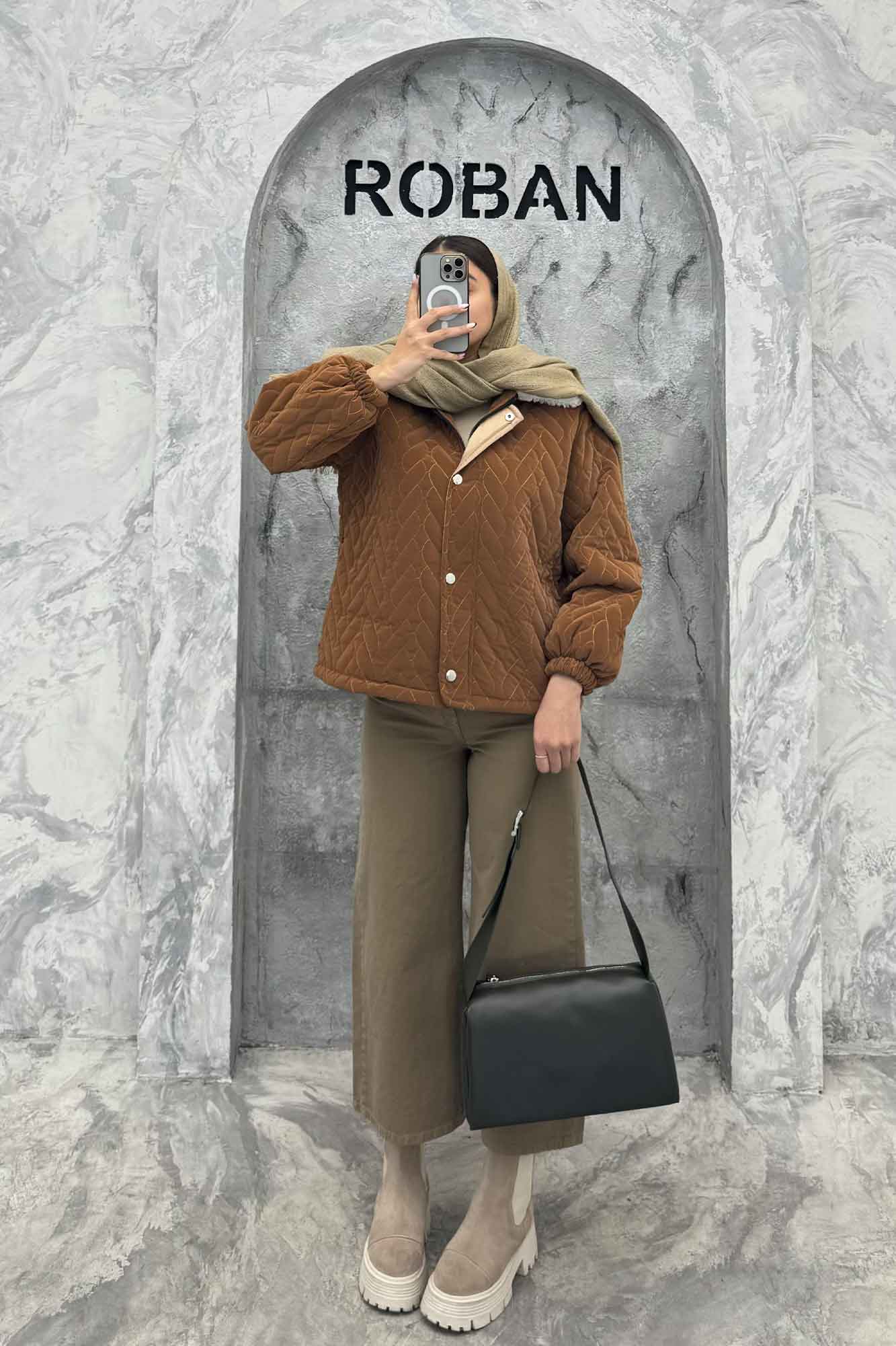 کاپشن سیلکونی یقه تدی