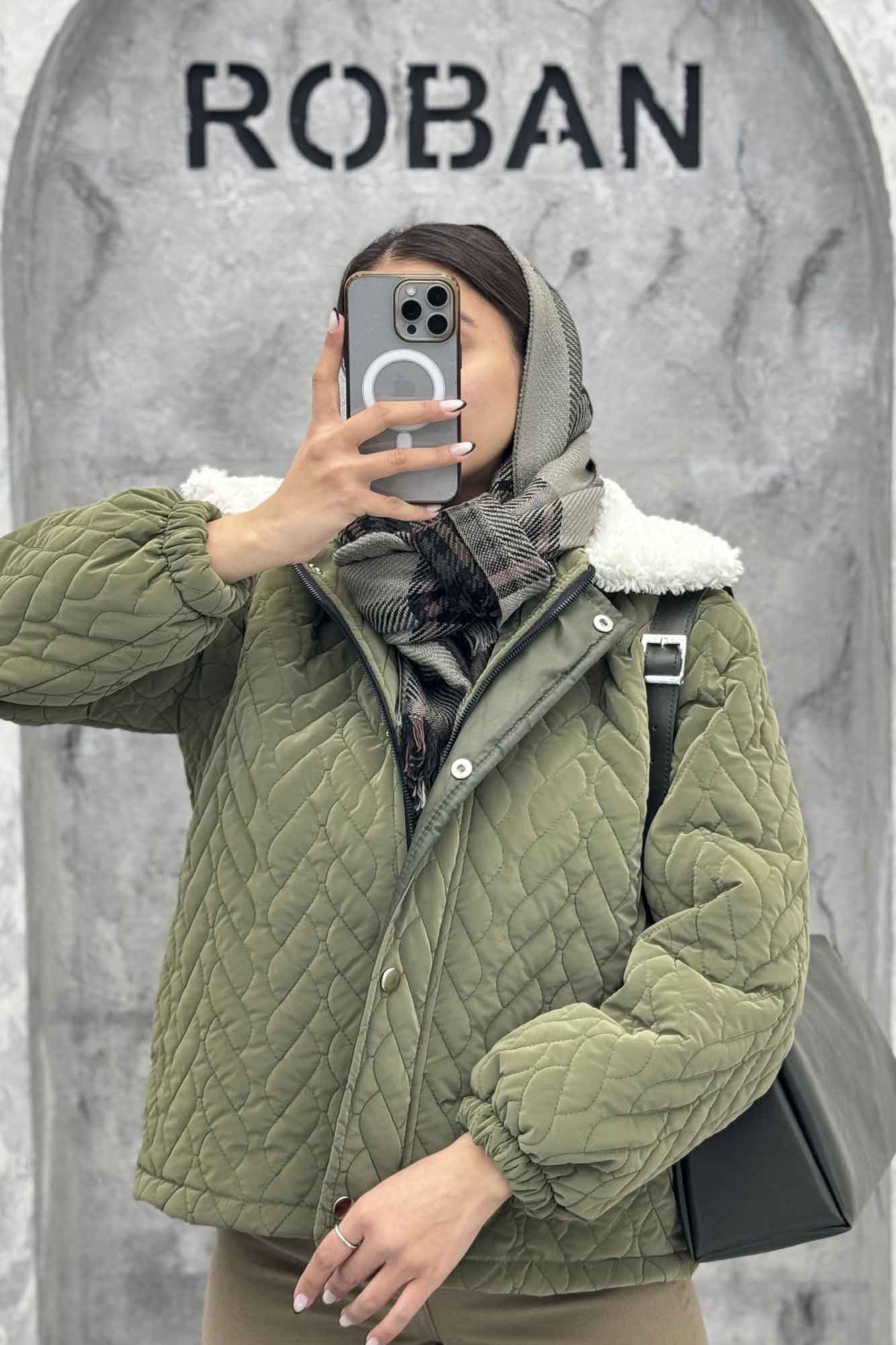 کاپشن سیلکونی یقه تدی