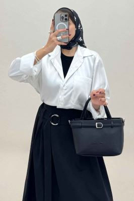 شومیز ساتن تک جیب