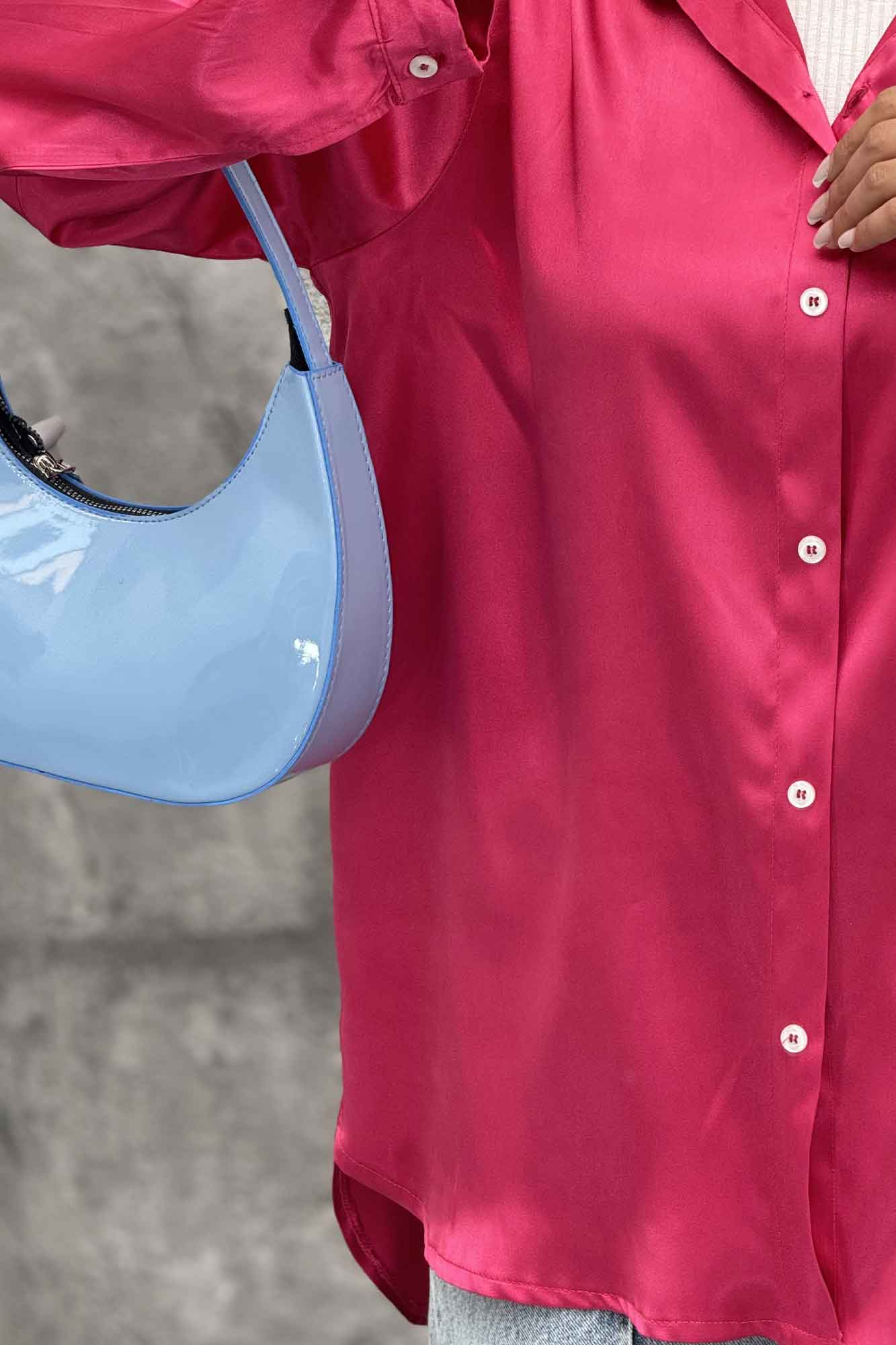 شومیز ساتن تک جیب