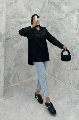 شومیز ساتن تک جیب