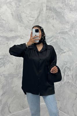 شومیز ساتن تک جیب